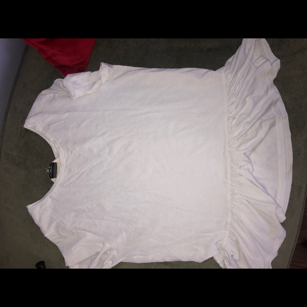 White flowy top